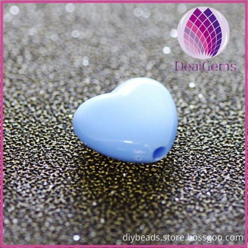 10.6x12x5mm heart mix color acrylic loose beads